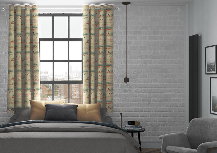 Flamingos, Sand - Made to Measure Curtains - Image 3